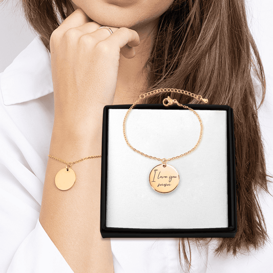 Bracelet gravé personnalisé - Gold / Rose / Argent