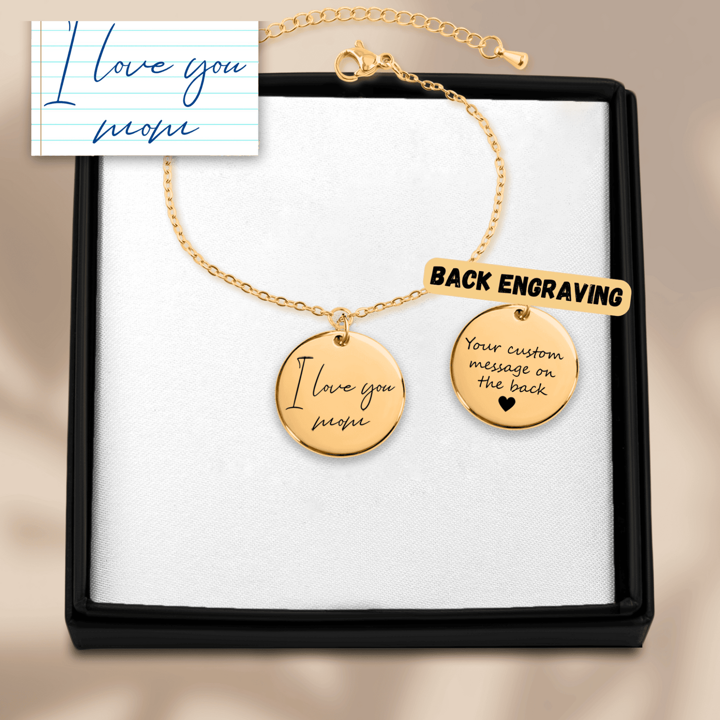 Bracelet gravé personnalisé - Gold / Rose / Argent